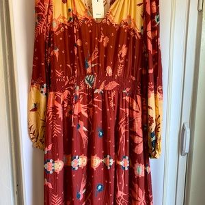 Anthropologie Othilia Carmela maxi dress 1x